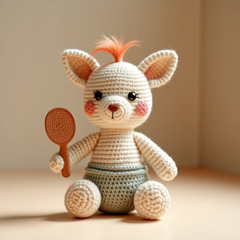 Fraldinha com escovinha de cabelo, um presente completo e carinhoso.