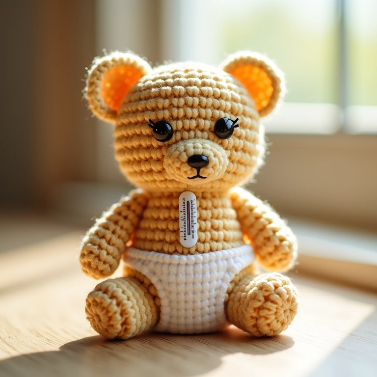 Fraldinha com termômetro, um presente útil e importante para os cuidados com o bebê.