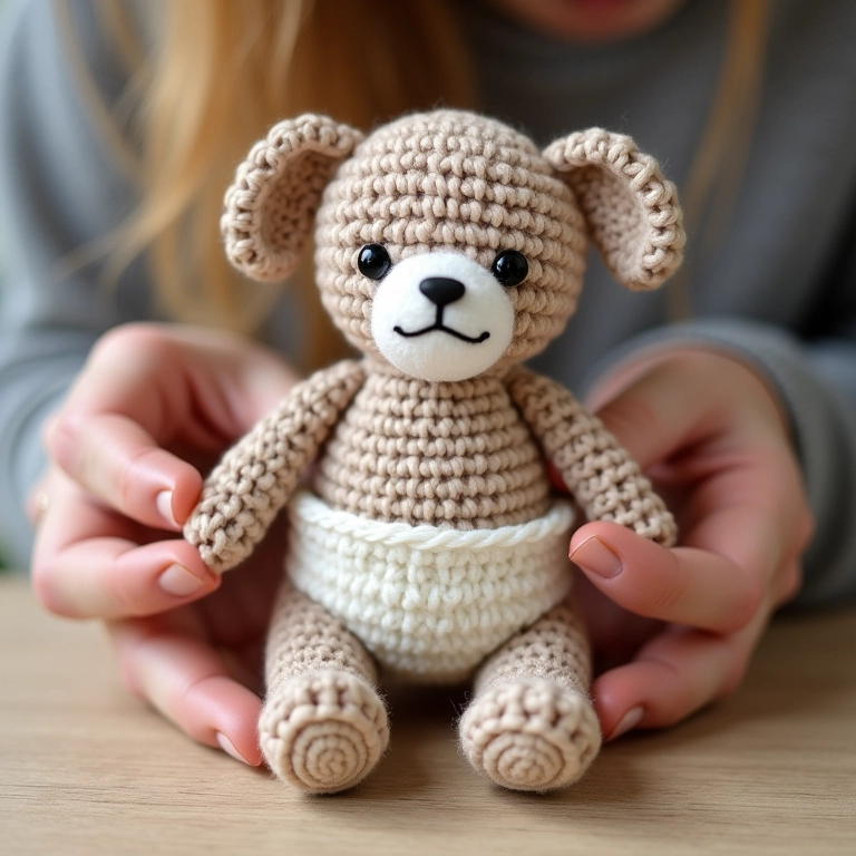 Fraldinha de crochê com prendedor de chupeta, um presente útil e charmoso.