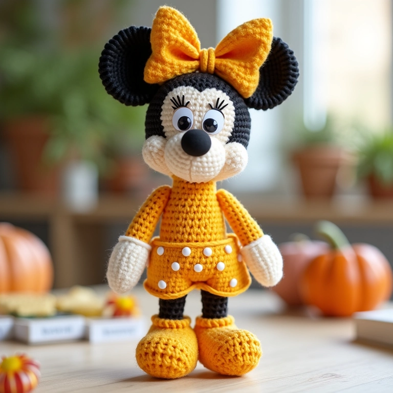 Garrafinha da Minnie com adesivo personalizado.
