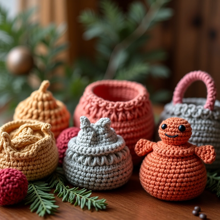 Grupo de crochê online com artesãos compartilhando fotos de cestos.