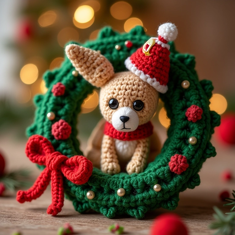 Guirlanda de amigurumi natalina: adaptação a diferentes estilos.