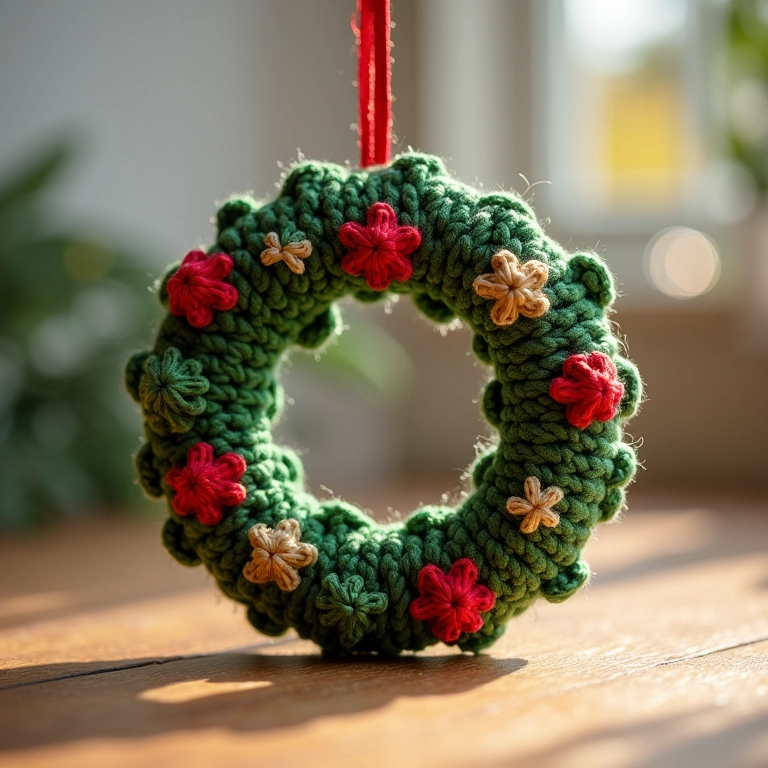 Guirlanda de amigurumi natalina econômica e charmosa.