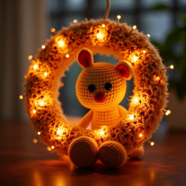 Guirlanda de luzes para um brilho especial em amigurumi.