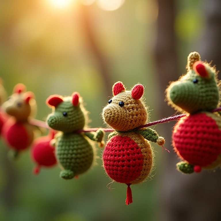 Guirlanda tradicional de crochê para o Natal.