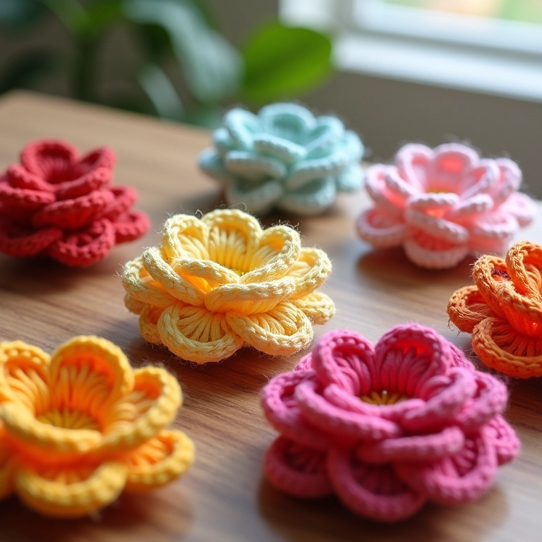 Inspirações criativas para pesos de porta flor de crochê.