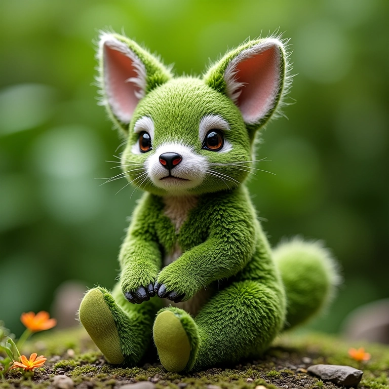 Jardins verticais em amigurumi criados com materiais reciclados.