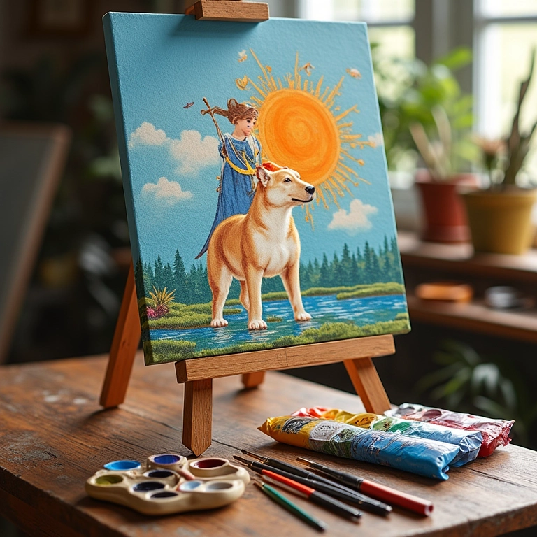 Kit de pintura da Arca de Noé para crianças.