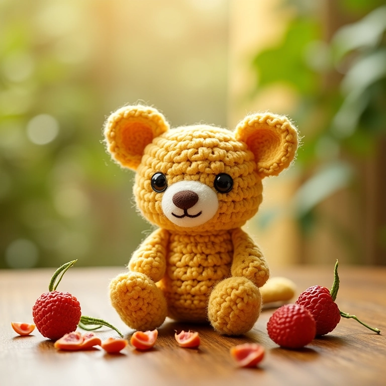 Kit de sementes de amigurumi.