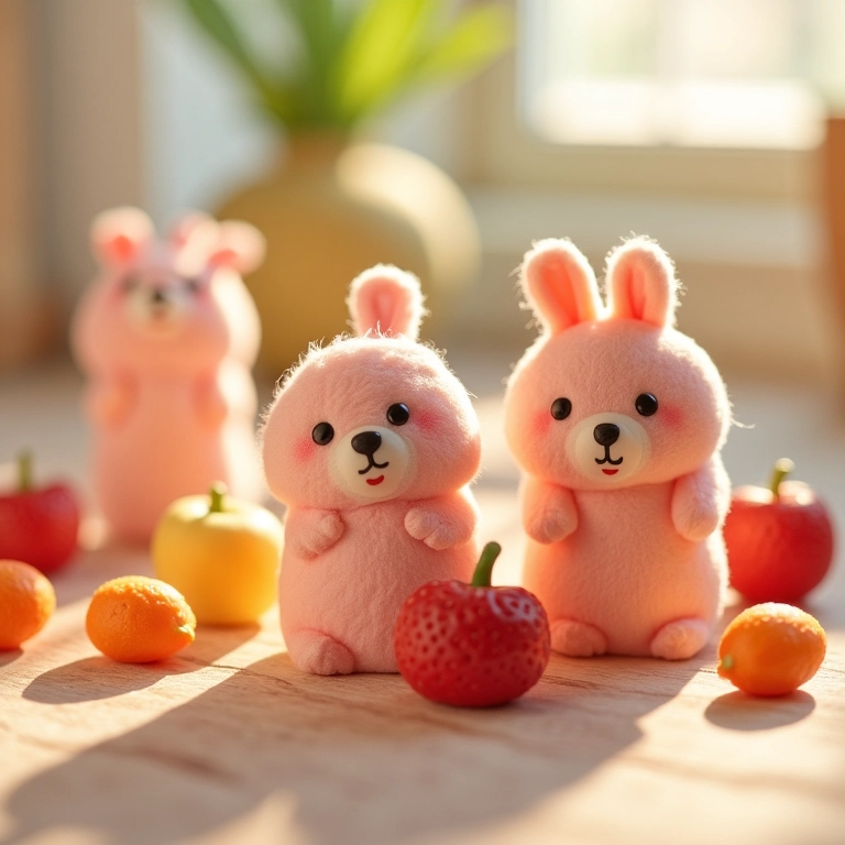 Latinhas com balinhas ou confetes decoradas com crochê amigurumi.