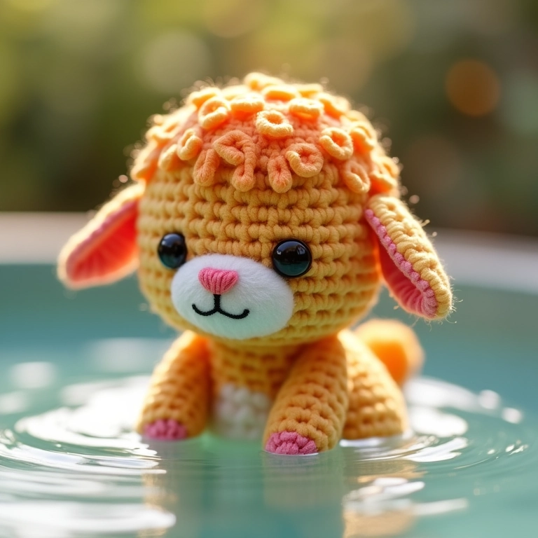Lavando delicadamente o amigurumi da Galinha Pintadinha.