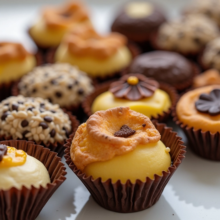 Lembrancinhas comestíveis caseiras: brigadeiros, cupcakes e biscoitos personalizados.