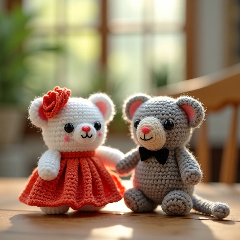 Lembrancinhas temáticas de crochê amigurumi.
