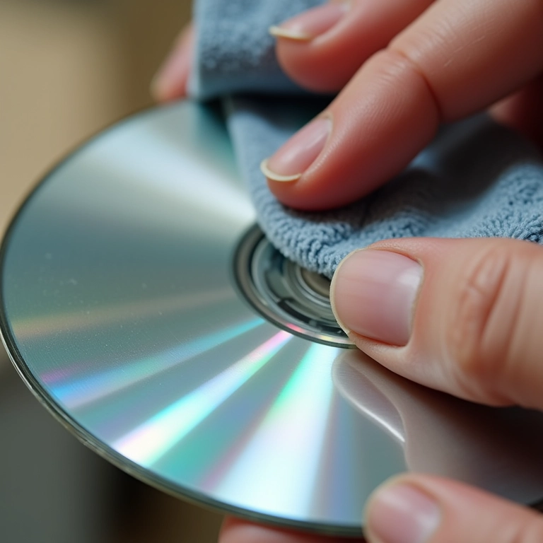 Limpando um CD usado antes de começar a criar.