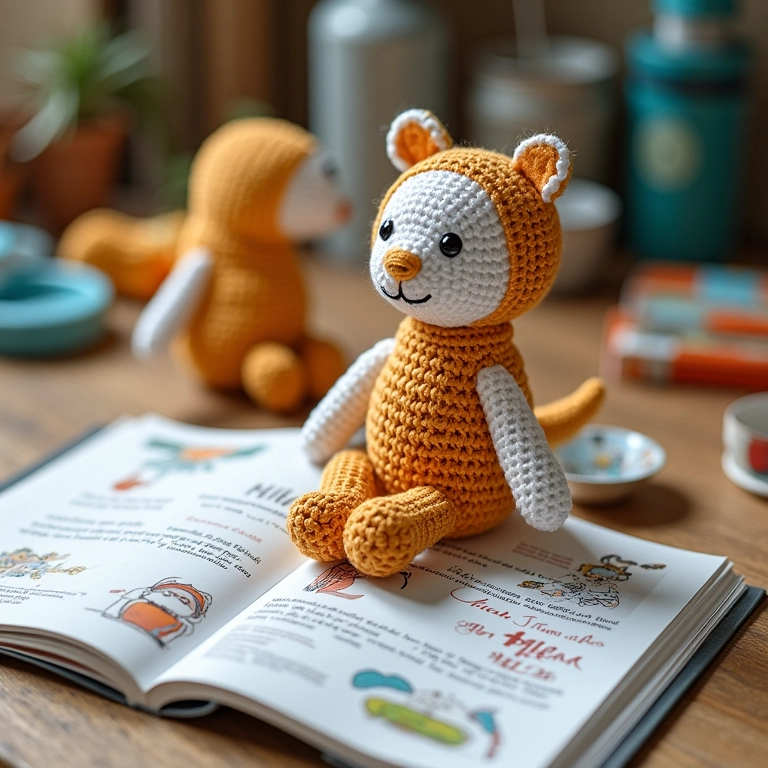 Livrinho de colorir personalizado em crochê.