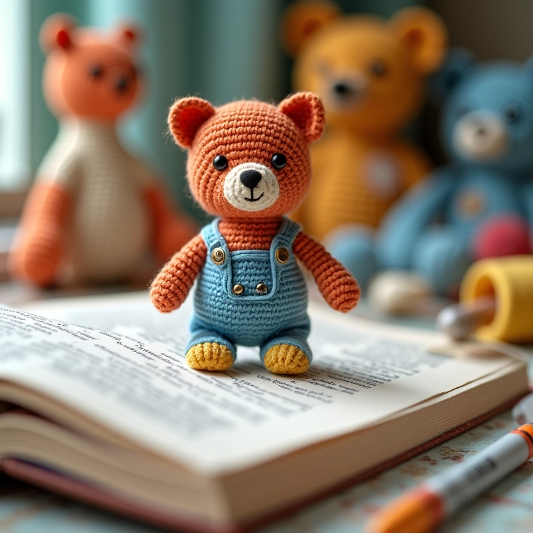 Livro de colorir e giz de cera em amigurumi para lembrancinha infantil.