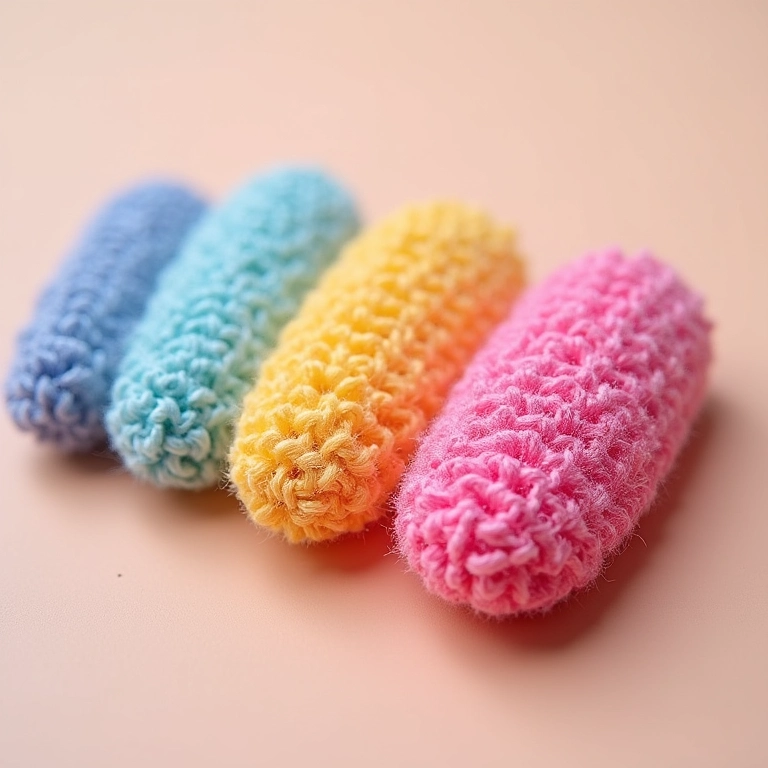 Lixas de unha personalizadas de crochê.