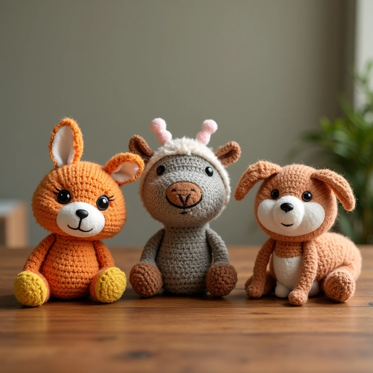 Máscaras da Galinha Pintadinha e sua turma em amigurumi.