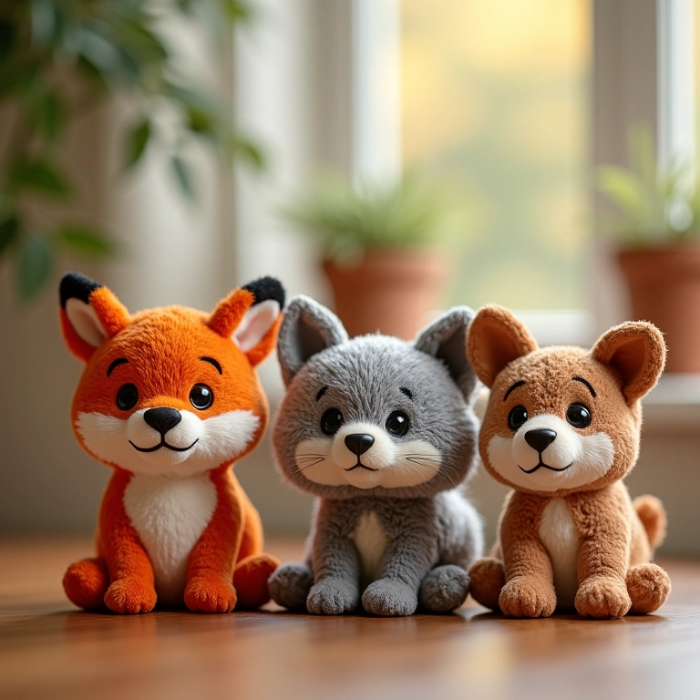 Máscaras de animais para crianças com animais em amigurumi.