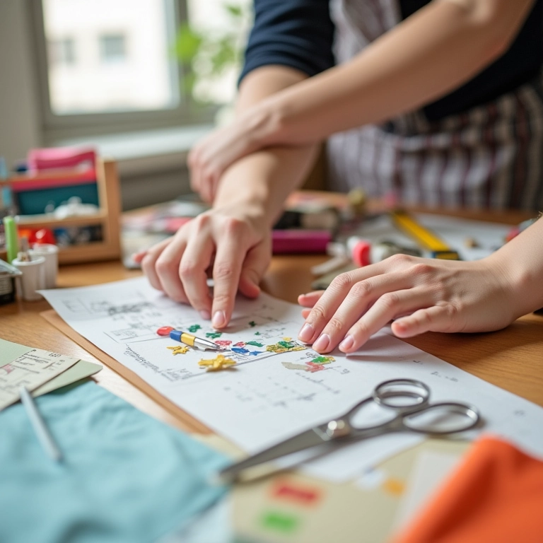 Materiais essenciais para começar um projeto de artesanato com caixa de sapato.