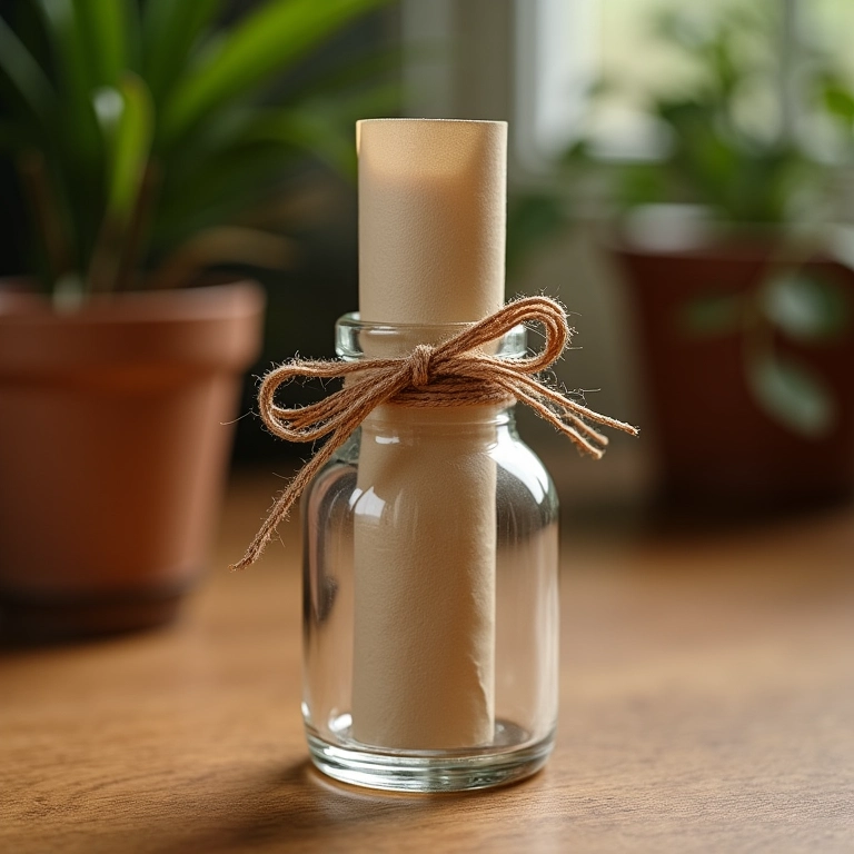 Mensagem em garrafa como lembrancinha de formatura.