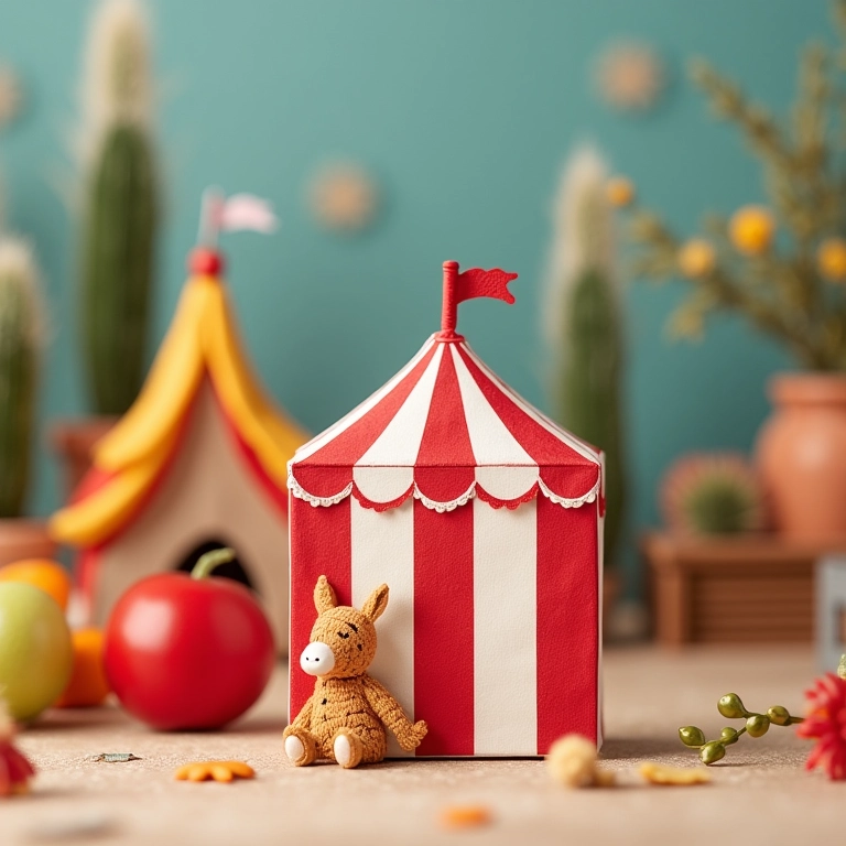 Mini sacola surpresa circense.