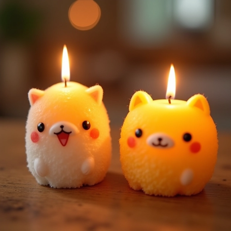 Mini vela aromática dentro de um suporte de crochê amigurumi.