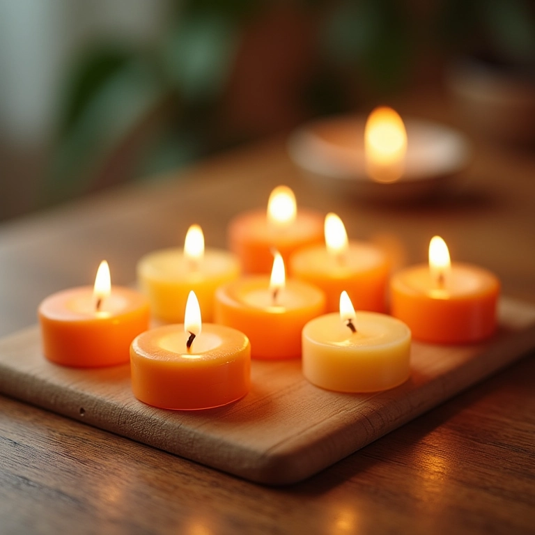 Mini velas aromáticas artesanais em crochê.