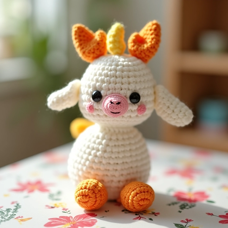 Molde da Galinha Pintadinha em crochê, pronto para imprimir e criar seu amigurumi.