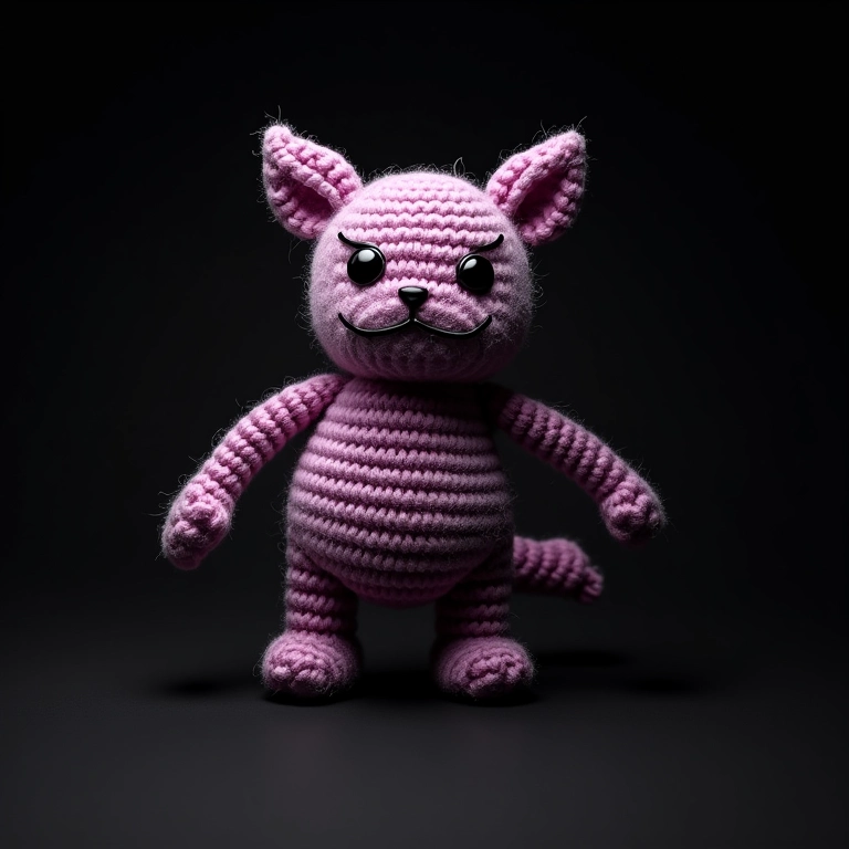 Monstro de amigurumi alternativo, estilo Bazaar Bizarre.