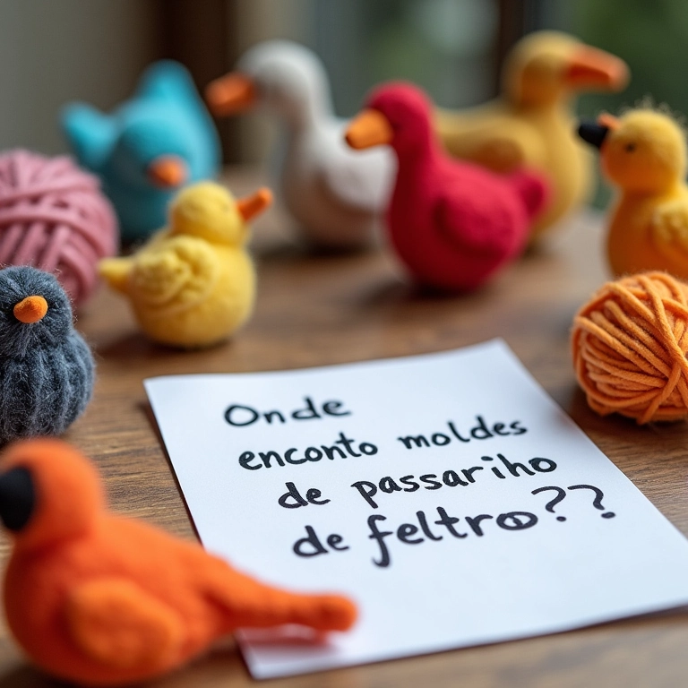 Onde encontrar moldes de passarinho de feltro gratuitos?