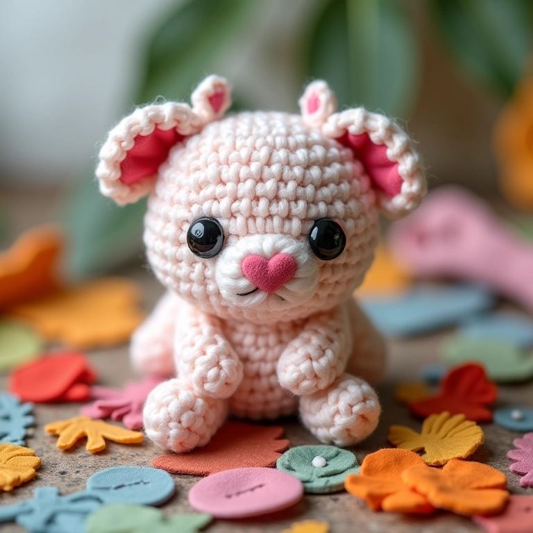 Outros materiais para decorar uma carteira de caixa de leite em crochê.