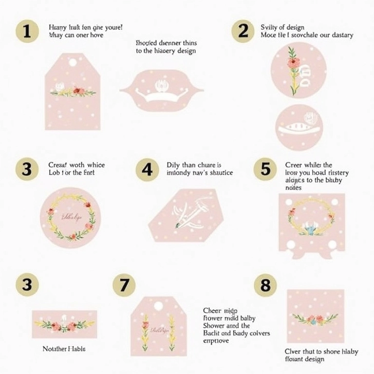 Passo a passo para criar tags de lembrancinha.