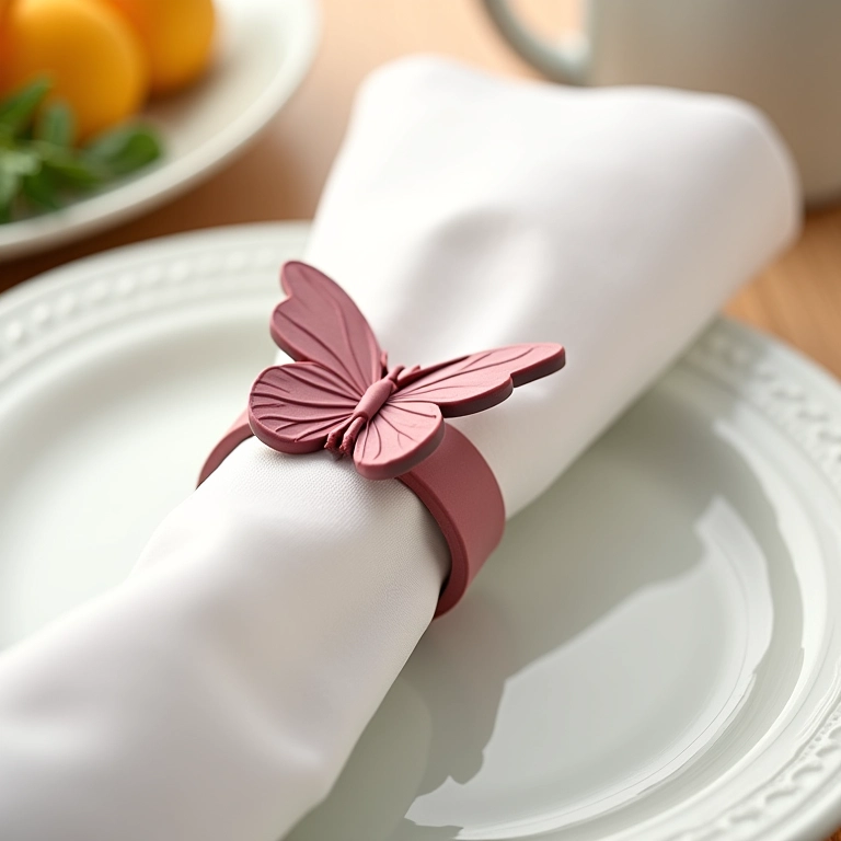 Porta-guardanapos de borboleta em EVA