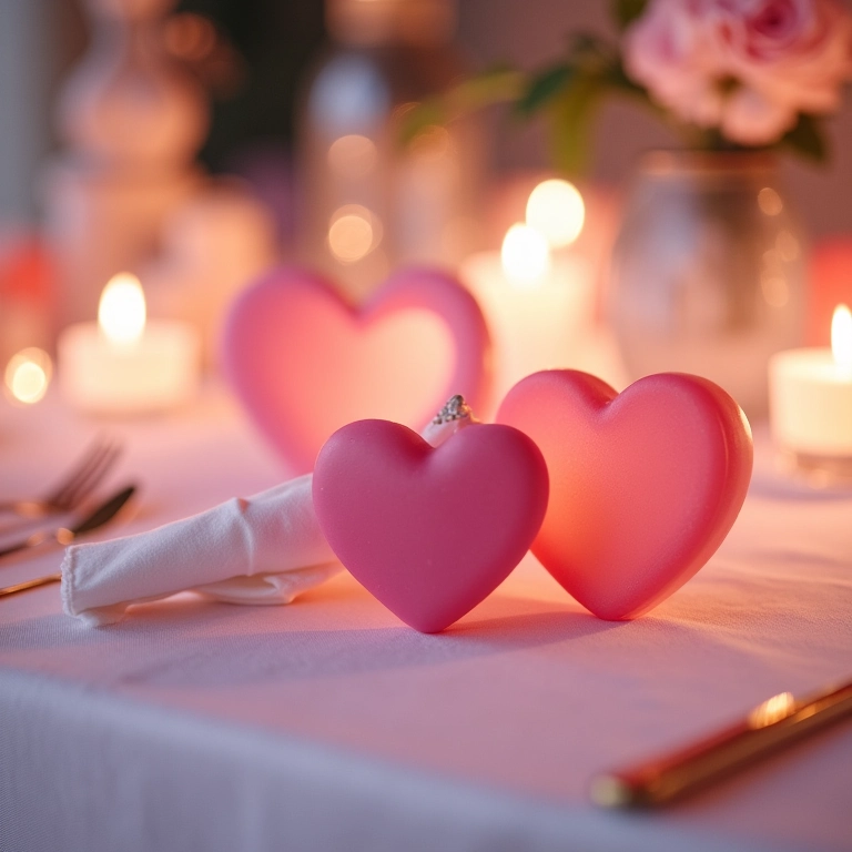 Porta-guardanapos de coração em EVA para decoração