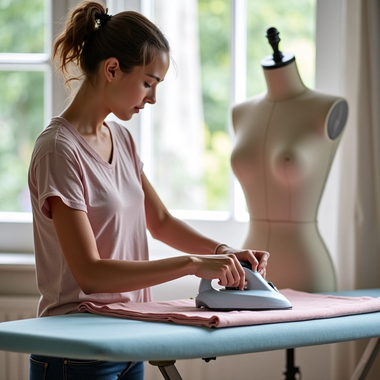 Preparando o tecido para receber o glitter: etapa fundamental para garantir a aderência.