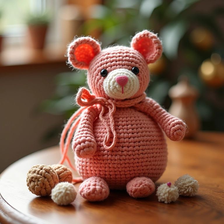 Sacola surpresa recheada de gostosuras em amigurumi.