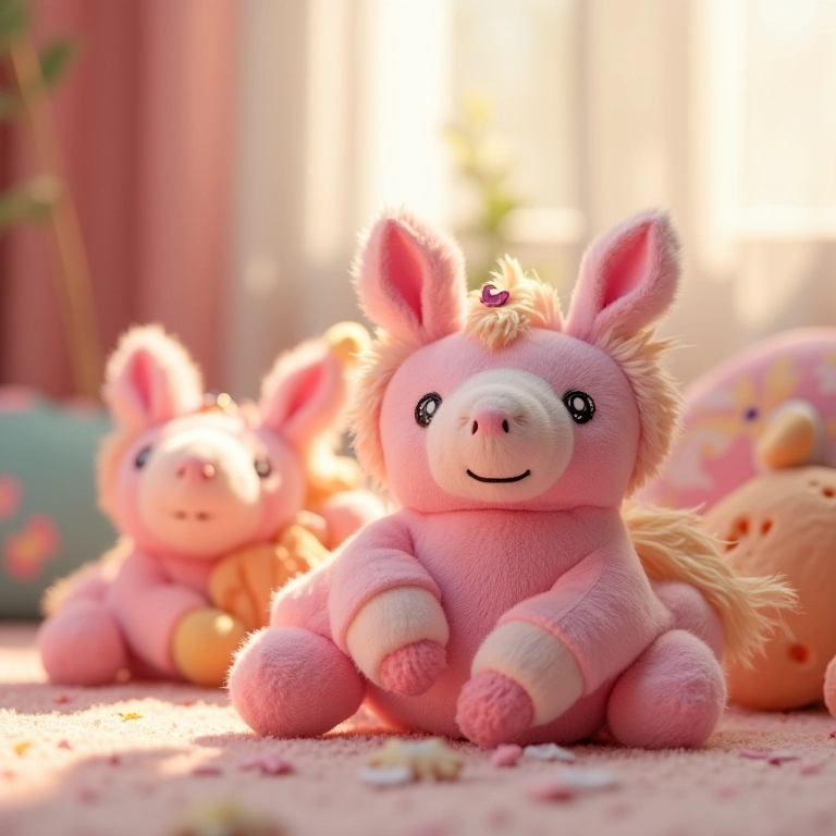 Sacolinhas surpresa com brinquedos temáticos de carrossel.