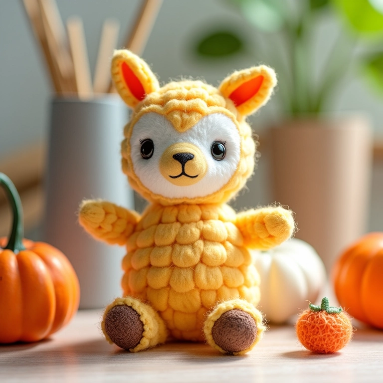 Sacolinhas surpresa decoradas com amigurumis da Galinha Pintadinha.