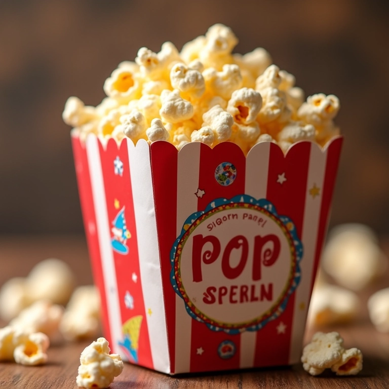 Saquinho de pipoca personalizado com tema circense.