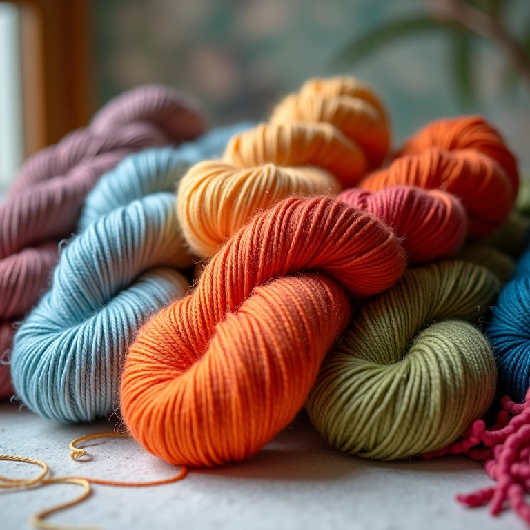 Seleção de fios coloridos de alta qualidade para amigurumi.