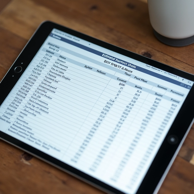 Tabela de custos estimados para lembrancinhas DIY.