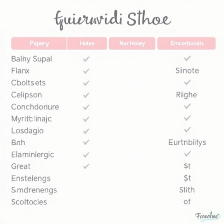 Tabela resumo de materiais essenciais para tags.