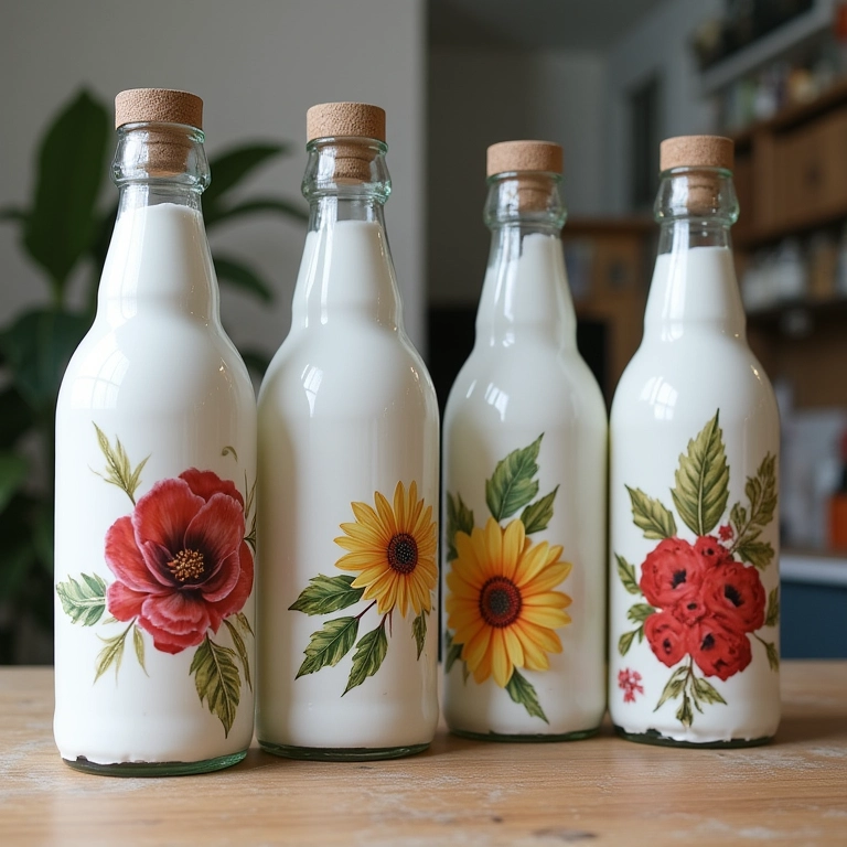 Testando diferentes tipos de verniz para proteger a decoupage.