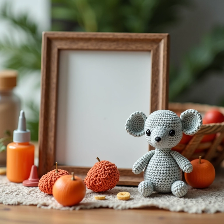 Tipos de cola para usar em porta-retrato de EVA com amigurumi.