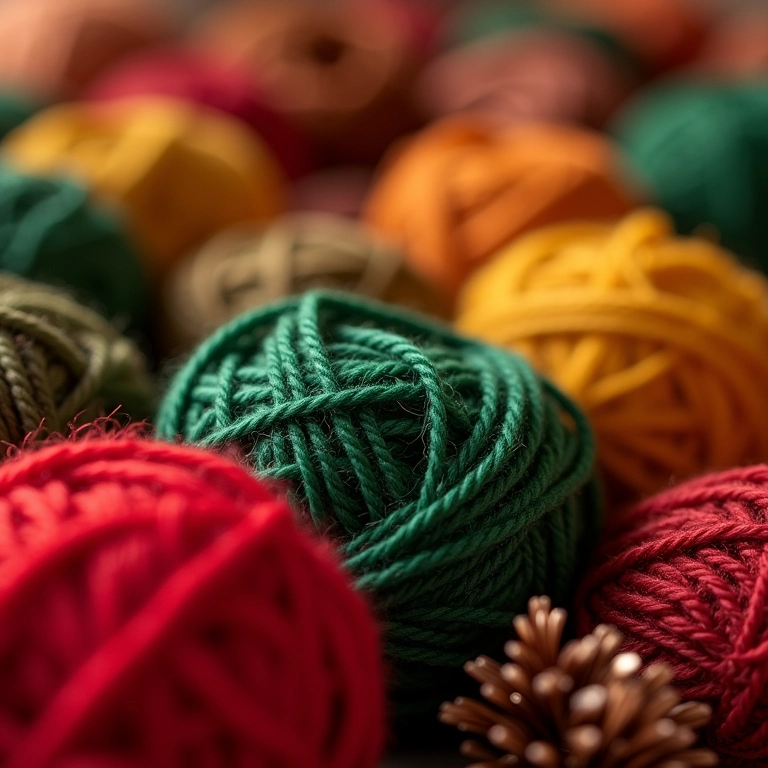 Tipos de linha para crochê natalino.