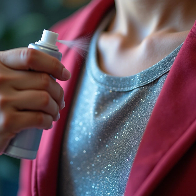 Usando um fixador de glitter para proteger e prolongar o brilho da peça.