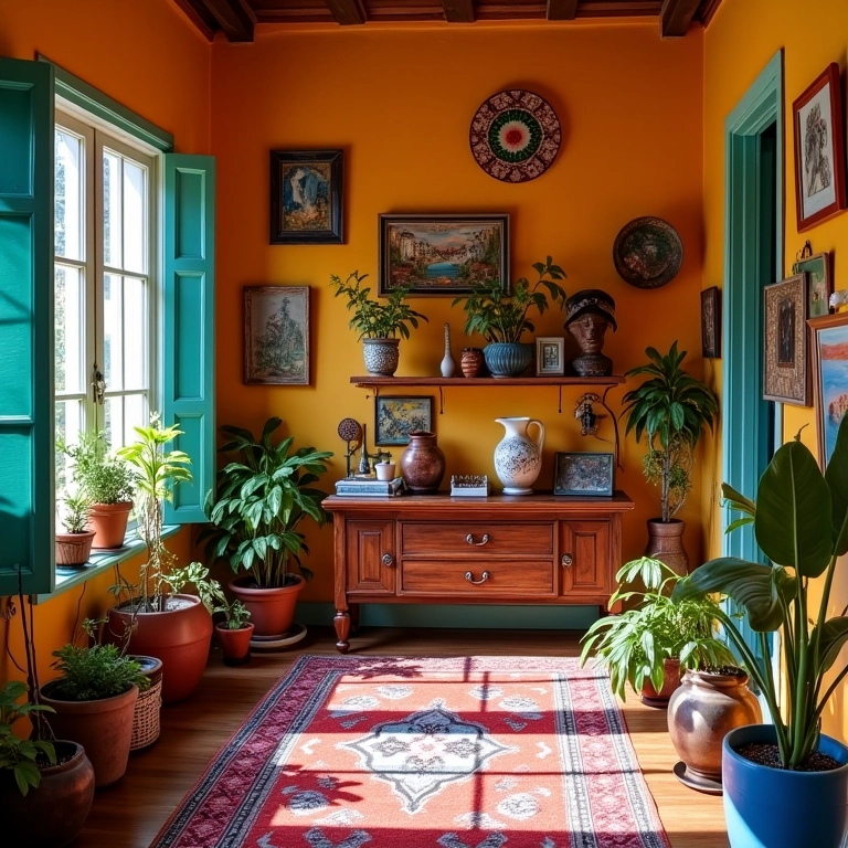 Artesanatos em geral passo a passo grátis: veja Variedade de artesanatos coloridos em uma casa brasileira acolhedora.