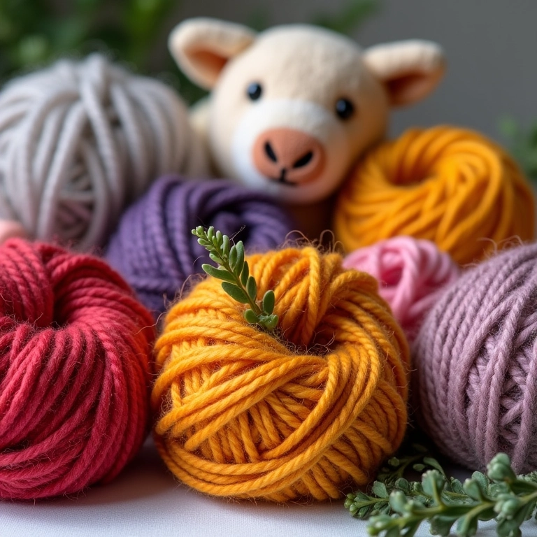 Variedade de fios e marcas para bordado russo em amigurumi.