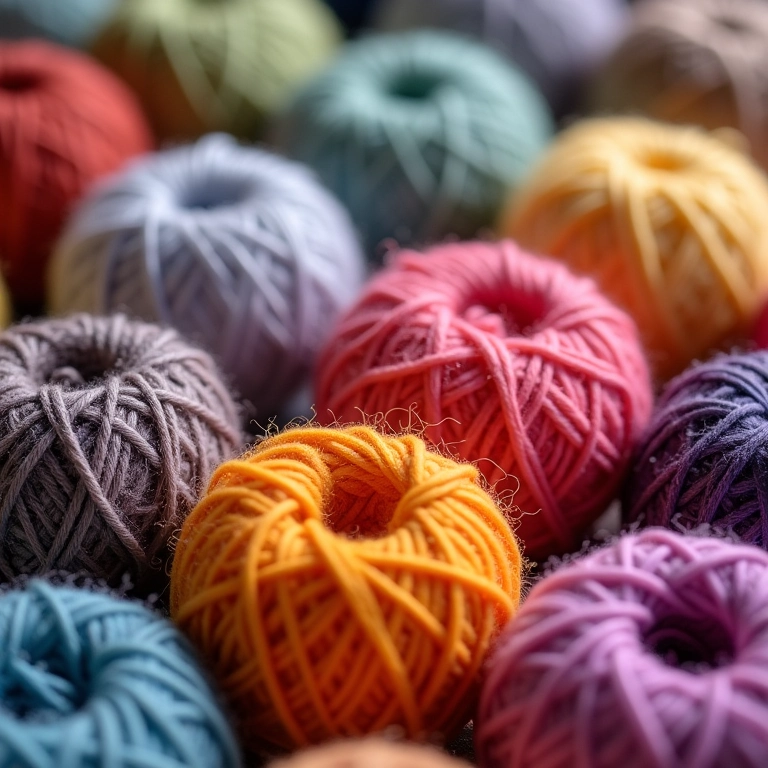 Variedade de novelos coloridos para criar tapetes de crochê únicos.